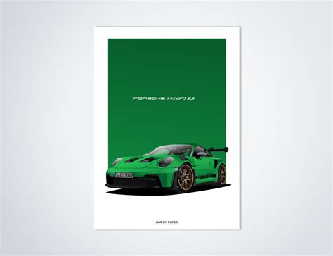 Porsche 911 GT3 RS Auto Poster