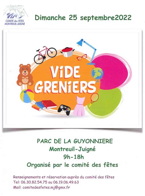 Vide grenier du comité des fêtes de Montreuil Juigné