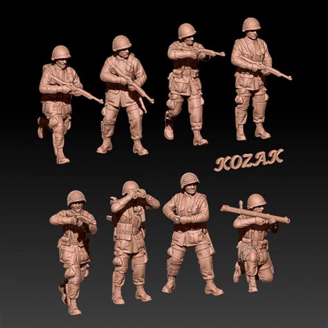 D Printable Ww Us Paratroopers Set By Kozak Miniatures