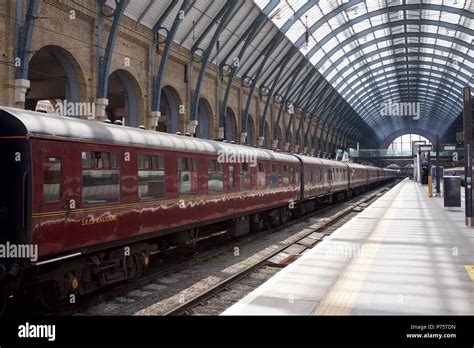 London Kings Cross Railway Station Platform And Old Railway Carriages