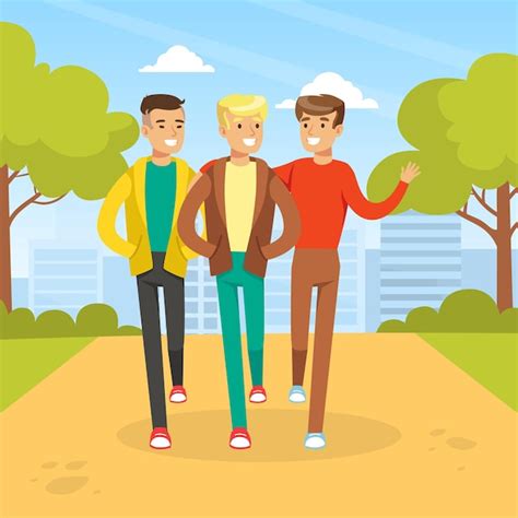 guys spending time  outdoors  friends  concept