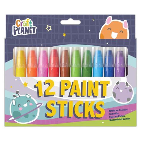 Assorted Paint Sticks Bright 12 Pack Gompels Care Education Supplies