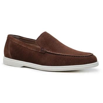 Sapato Mocassim Masculino Casual Malbork Em Couro Camur A Marrom