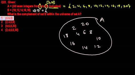 Complement Of Set Integrated Algebra 22 Youtube