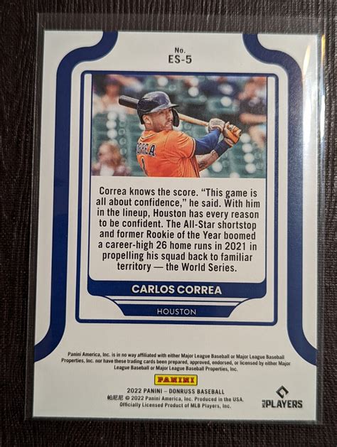 Carlos Correa 2022 Donruss Elite Series Rapture Card Es 5 Ebay