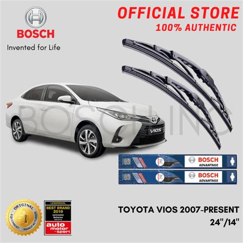 Bosch ADVANTAGE Wiper Blade Set For Toyota VIOS 2007 PRESENT 24 14