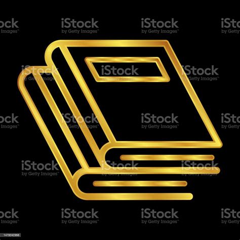 Book Icon In Gold Colored Stock Illustration Download Image Now