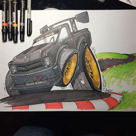 C10 Race Truck • Pchrods Cool Car Drawings Truck