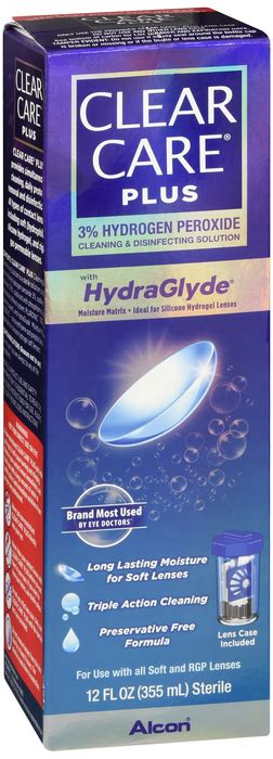 Clear Care Plus Hydraglyde Cleaning And Disinfecting Solution 12 0 F