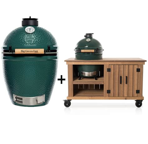 Big Green Egg Large Fraaii Tafel Meranti Storage Bbq Green Egg Store