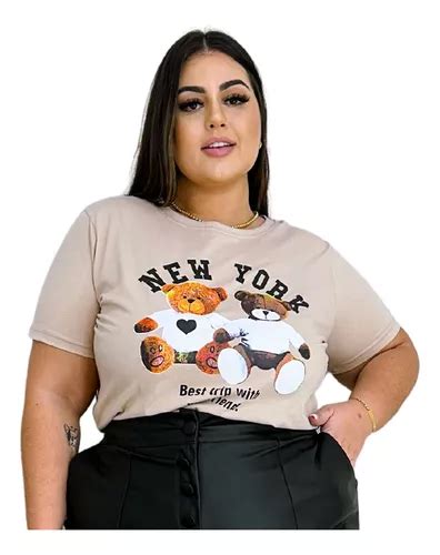 Blusa Plus Size T Shirt Algodão Varias Estampas Da Moda Mercadolivre