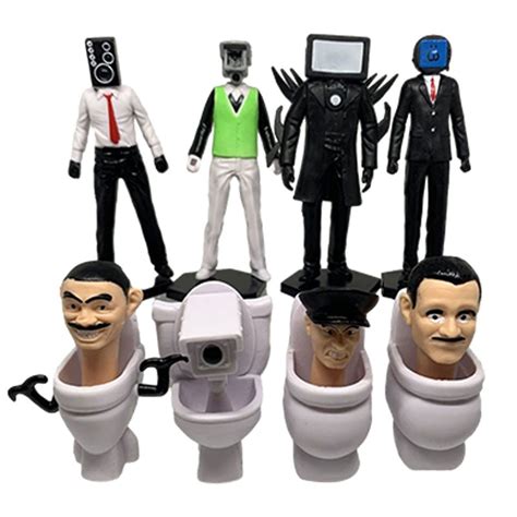 Skibidi Toilet Figure Set Juego Creativo Figuras De Acci N Mini