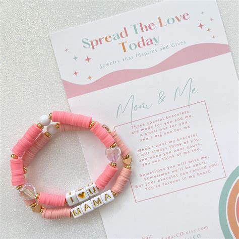 Matching Mama And Mini Bracelet Set Personalized Mom And Me Bracelets