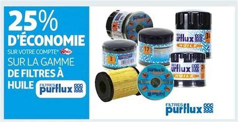 Promo La Gamme De Filtres Huile Purflux Chez Auchan Icatalogue Fr