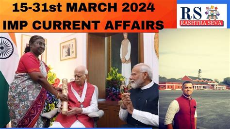 Important March Current Affairs Part For Nda Cds Capf Defence