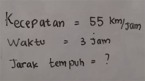 Jarak Perjalanan Dalam Kilometer Rumus Jarak Tempuh Pengertian