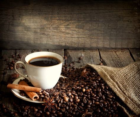 Cup Of Coffee Vintage Still Life Stock Photo Image Of Roasted Dark