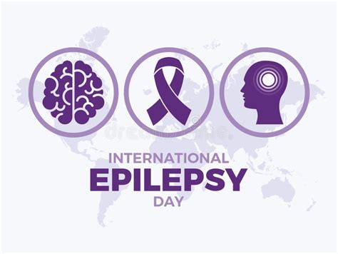 International Epilepsy Day Poster Vector Illustration Stock