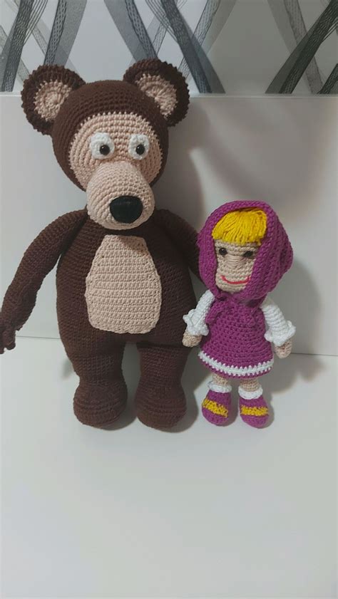 Masha E O Urso Em Amigurumi Elo Produtos Especiais