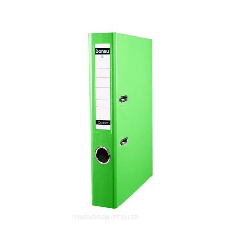 Donau A4 50mm PP Lever Arch File Lime My Online Stationery