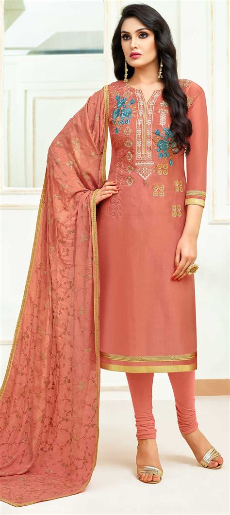 Bollywood Pink And Majenta Color Organza Silk Fabric Salwar Kameez