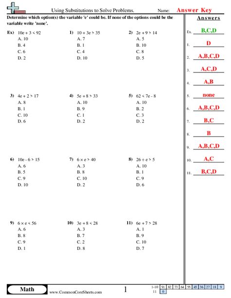 Algebra Worksheets Worksheets Library