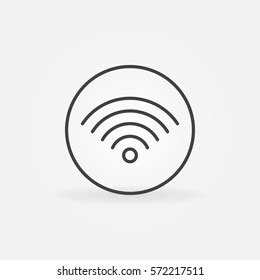 Wifi Circle Icon Vector Simple Wifi Stock Vector Royalty Free