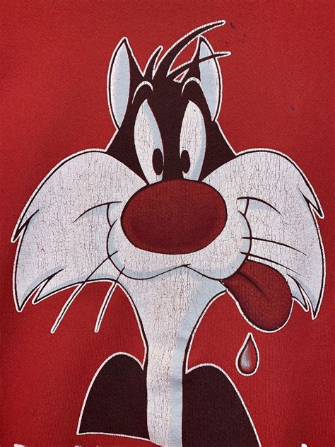 Vintage 1993 Warner Bros Sylvester The Cat Distressed Gem