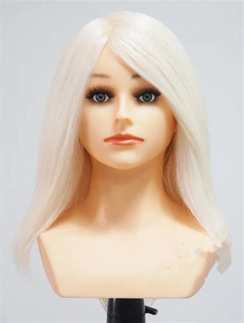 Hairdressing Training Heads 100% Human Hair 12" Mannequin Head With ...