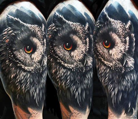 Realistic Owl Tattoo Designs For Men Nocturnal Bird Ideas Owl