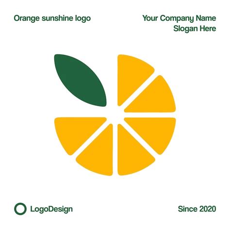 Vector design de logotipo de fruta laranja design de ilustração de