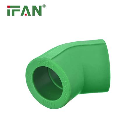 Ifan Plumbing Material Pipe Fittings High Pressure Pn25 45 Degree Ppr