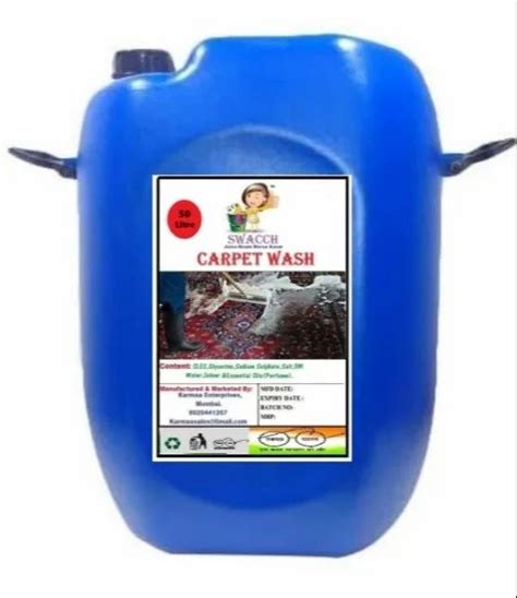 Swacch Carpet Wash Liquid 50 Litre Packaging Type Can At Rs 50