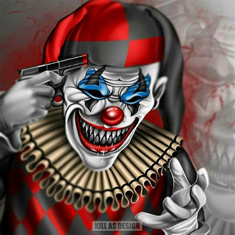 Evil Clown Tattoo Designs