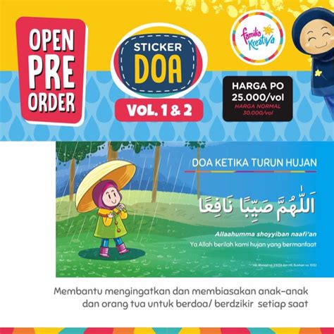 Jual Stiker Doa Harian Anak Vol 1 2 By Familia Kreativa Shopee