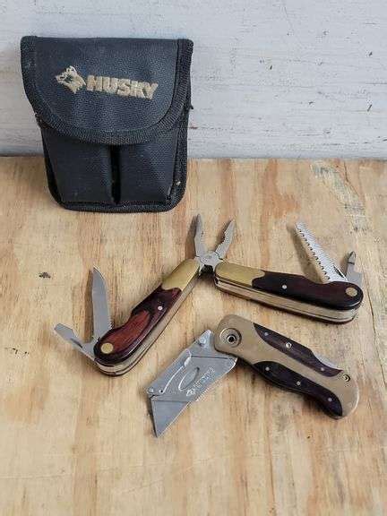 Husky Multi Function 8 In 1 Pocket Tool And Knife With Sheath 1d Lil