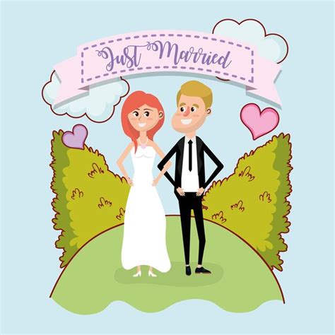 Premium Vector Wedding Card Design Cartoon