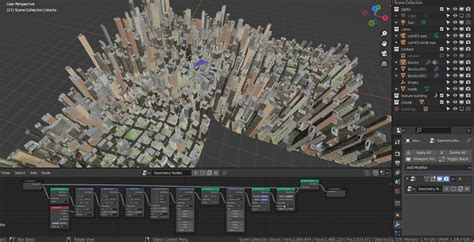 City Scene With Geometry Nodes Finished Projects Blender Artists