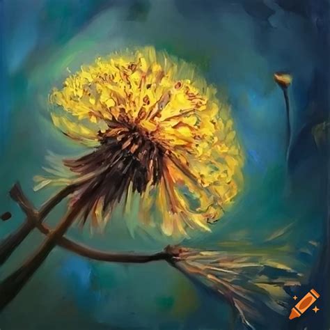 Oil Painting Of A Dandelion On Craiyon