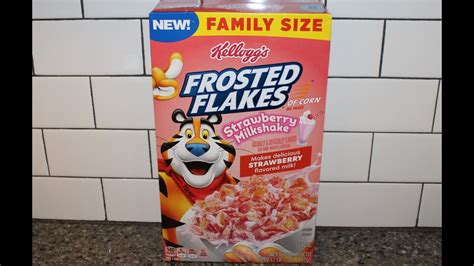 Kellogg’s Strawberry Milkshake Frosted Flakes Cereal Review Youtube