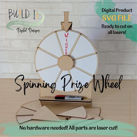 Spinning Prize Wheel Laser Cut Design Digital File Etsy Uk