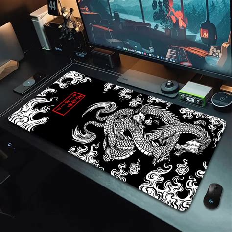 Dragão Japonês Grande Mouse Pad Gaming Gamer Mousepad Tapete De Mesa