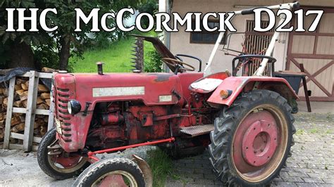 Ihc Mc Cormick D Traktor Beim Gras Wiese M Hen Mit Balkenm Her