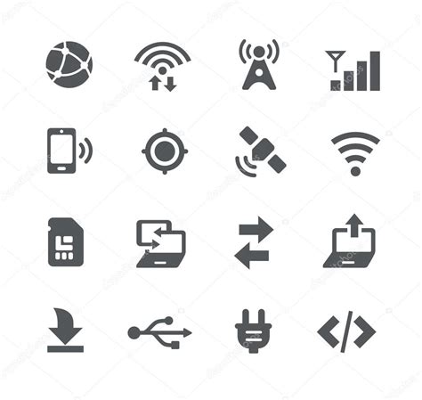 Connectivity Icons Apps Interface Stock Vector Image By Palsur