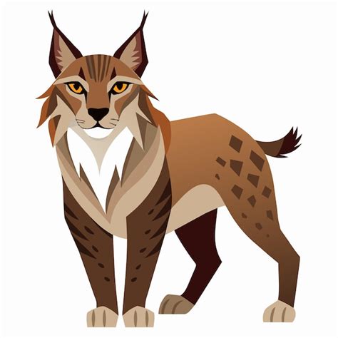 Ilustración del lince Vector Premium