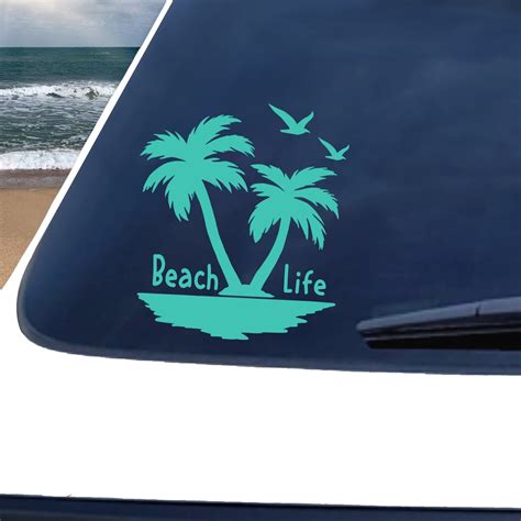 Beach Life Decal Palm Trees Decal Sticker Decal Decal For Car Window