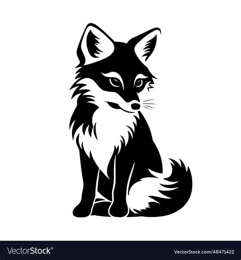 Fox vintage logo stock Royalty Free Vector Image