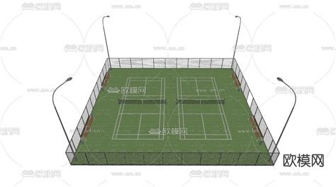 现代羽毛球场su模型下载id11864362sketchup模型下载 欧模网