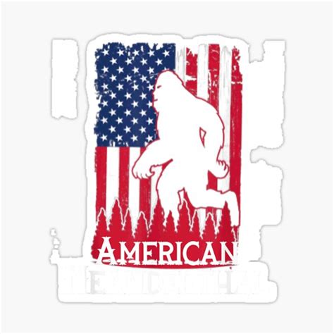 Proud American Neanderthal Us Flag For Proud Neanderthals Sticker For