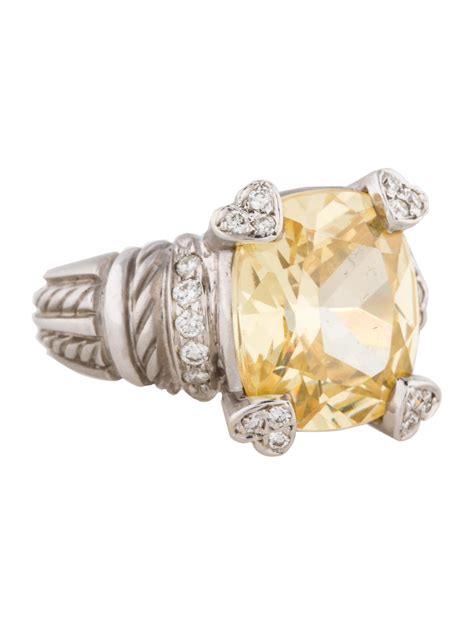 Judith Ripka 18k Canary Crystal Ring Jewelry Jrk21267 The Realreal